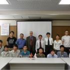 Перед началом кыргызско-японского совместного семинара в факультете инженерия университета Иватэ